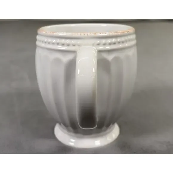 Lenox French Perle Groove White Ceramic Coffee Mug Replacement Benefits Charity - Picture 3 of 11
